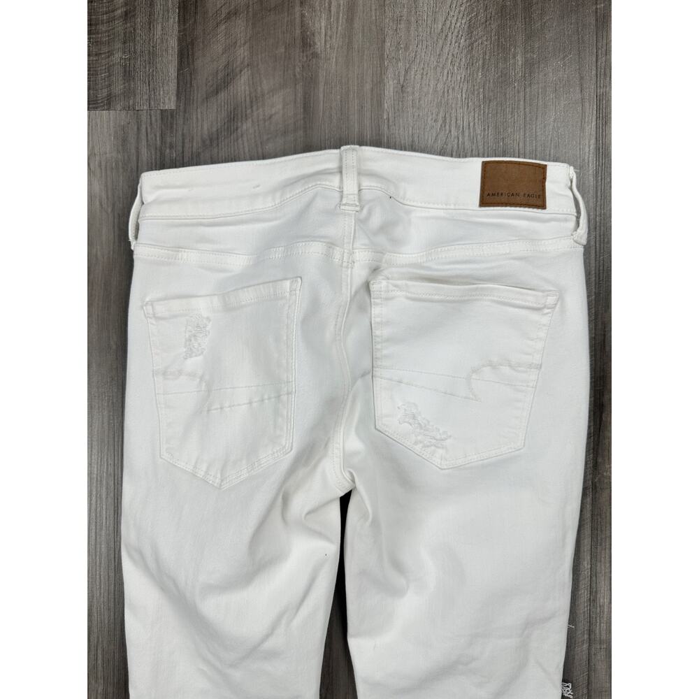 American Eagle Next Level Stretch Destroyed Jegging White — 6R - Picture 4 of 8